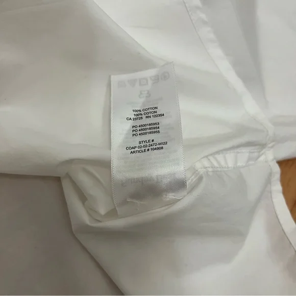 Aritzia Sunday Best White Poppy Button Up Shirt - Picture 7 of 12